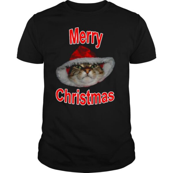 Merry Christmas Gift Crazy Daisy Tabby Cat Design Meow shirt