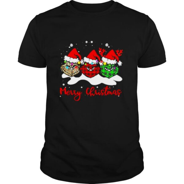 Merry Christmas Grinch Leopard Wear Hat Santa shirt