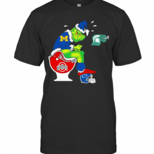 Merry Christmas Grinch Ohio State Buckeyes Football Toilet T-Shirt