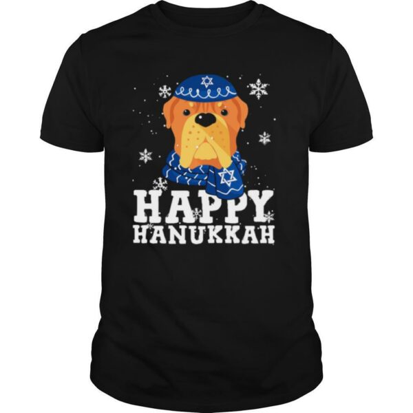 Merry Christmas Happy Hanukkah French Mastiff Dog Funny Noel Xmas shirt