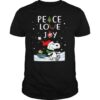 Merry Christmas Peanuts Snoopy Peace Love Joy shirt