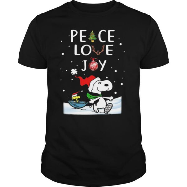 Merry Christmas Peanuts Snoopy Peace Love Joy shirt