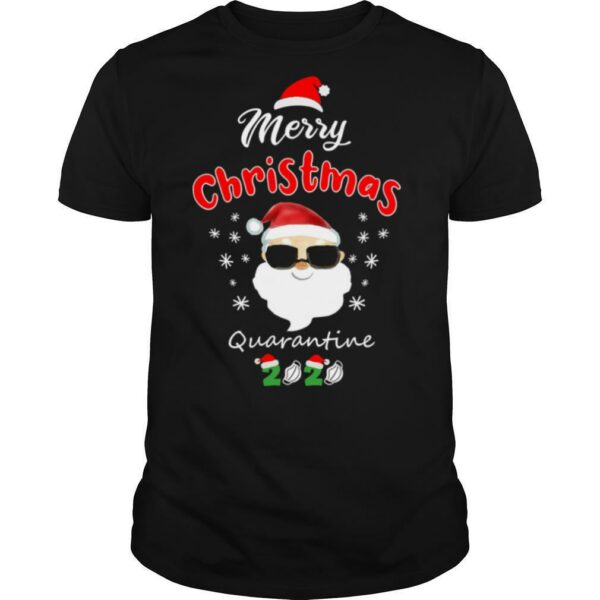 Merry Christmas Quarantine Santa Wear Sunglasses 2020 Family Matching shirt