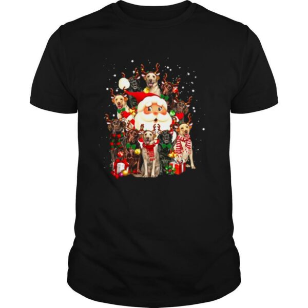 Merry Christmas Santa Claus Labrador Retriever Dogs shirt