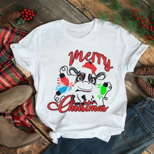 Merry Christmas Santa Cow Christmas Cows sublimation shirt