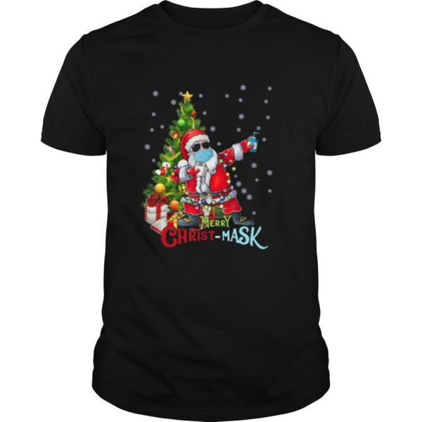 Merry Christmas Santa Dabbing Wearing Mask shirt