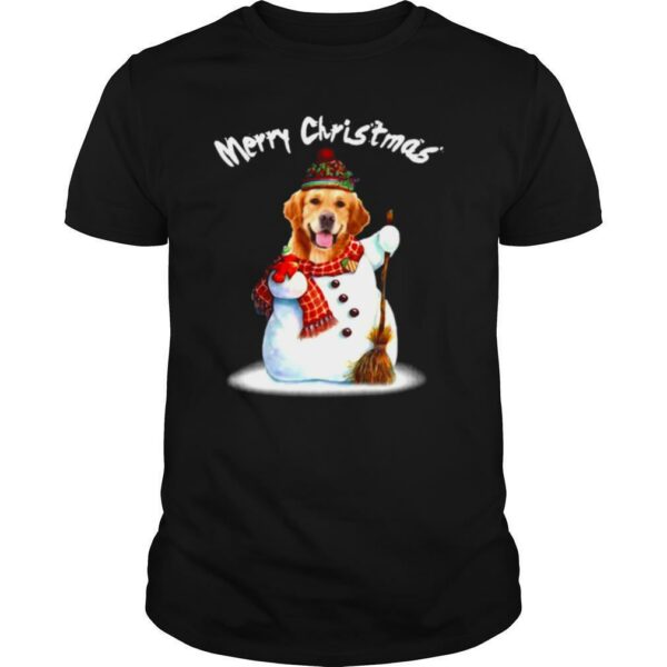 Merry Christmas Snow Golden Retriever shirt