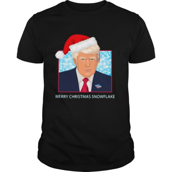 Merry Christmas Snowflake Donald Trump Wear Hat Santa shirt