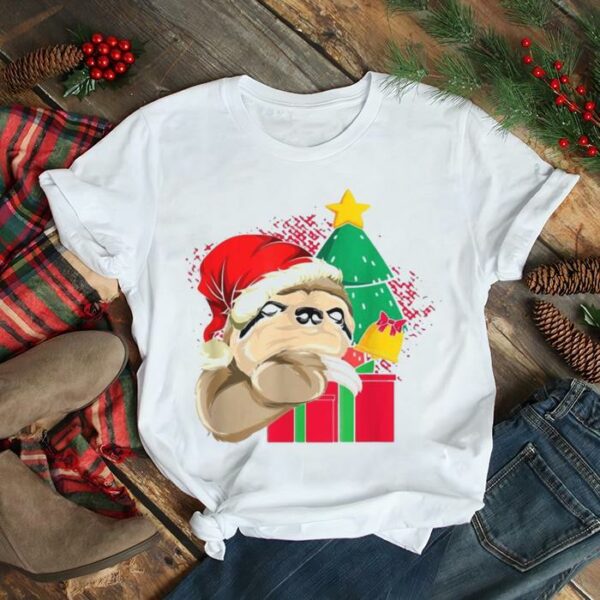 Merry Christmas Tree Lazy Animal Xmas Sloth Sweater T shirt