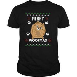 Merry Christmas Woofmas Pomeranian Dog Gift Ugly Christmas shirt