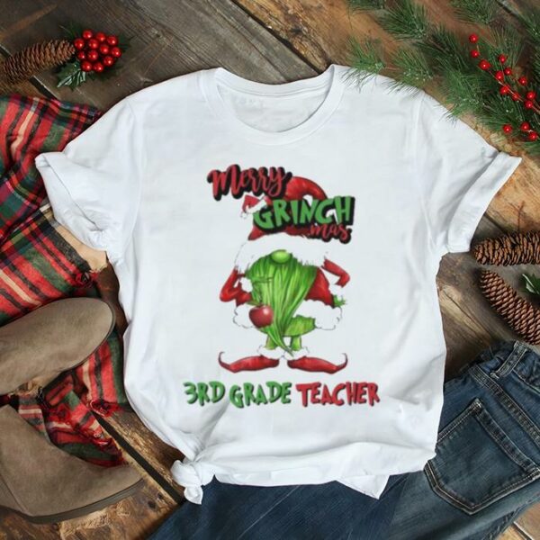 Merry Grinchmas 3rd Grade Teacher 2022 christmas shirt