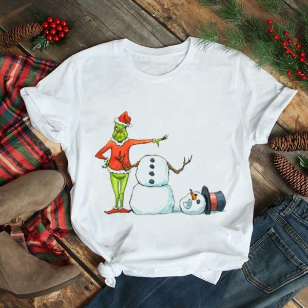 Merry Grinchmas Grinch Santa Snow Man Christmas shirt