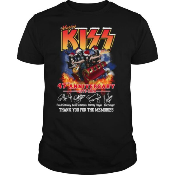 Merry Kissmas 47th anniversary 1973 2020 thank you for the memories Christmas shirt