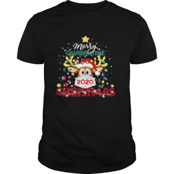 Merry Quarantine Christmas 2020 Reindeer Mask shirt