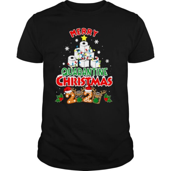 Merry Quarantine Christmas 2020 Toilet Paper Santa Reindeer Tree shirt