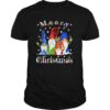 Merry christmas gnomes snow lights shirt
