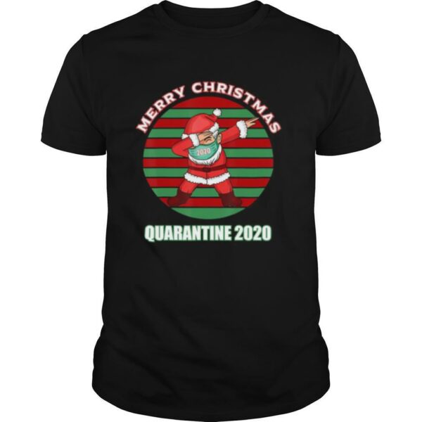 Merry christmas quarantine 2020 dabbing santa ugly vintage shirt