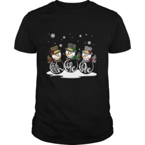 Merry christmas snowman faith hope love shirt