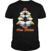 Merry christmas tree eagles british flag shirt