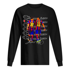 Messi and Neymar Champions shirt Messi and Neymar Champions shirt