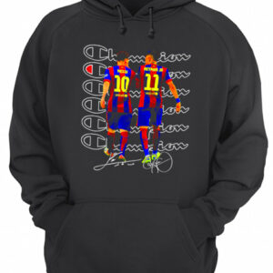 Messi and Neymar Champions shirt 3