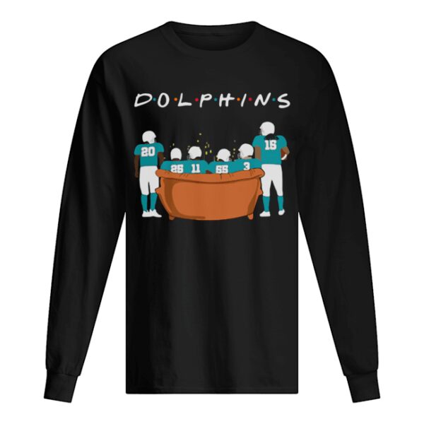 Miami Dolphins Friends TV show sitting on the sofa shirt