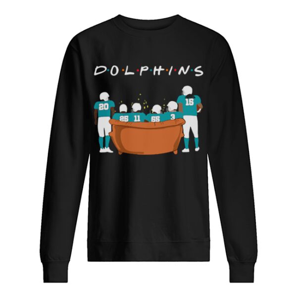 Miami Dolphins Friends TV show sitting on the sofa shirt