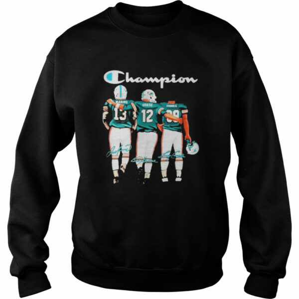 Miami dolphin champion marino griese csonka signatures shirt