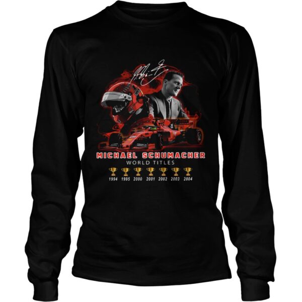 Michael Schumacher World titles 19942014 signature signature shirt