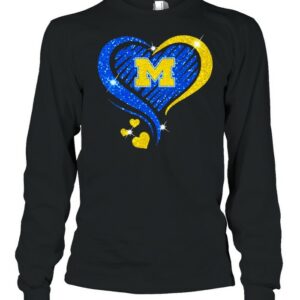 Michigan Wolverines Football Heart Diamond Shirt Michigan Wolverines Football Heart Diamond Shirt