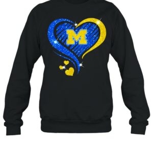 Michigan Wolverines Football Heart Diamond Shirt