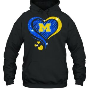 Michigan Wolverines Football Heart Diamond Shirt 2 Michigan Wolverines Football Heart Diamond Shirt 3