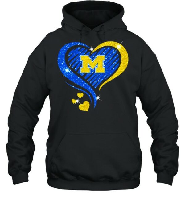 Michigan Wolverines Football Heart Diamond Shirt