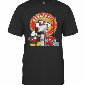 Mickey Mouse Kansas City Chiefs Champions Super Liv Bowl Football T-Shirt
