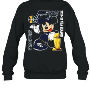 Mickey Mouse Utah Jazz Champions 2021 NBA season shirt