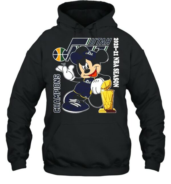 Mickey Mouse Utah Jazz Champions 2021 NBA season shirt