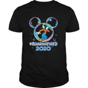 Mickey mouse goofy wear mask quarantined 2020 shirt