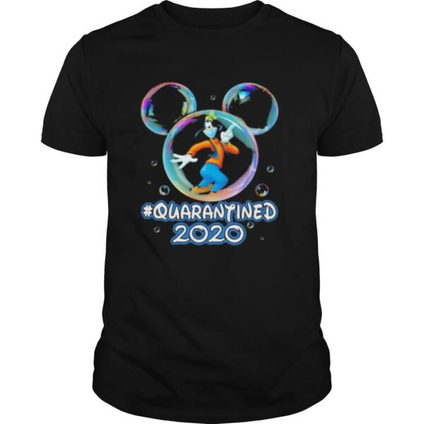 Mickey mouse goofy wear mask quarantined 2020 shirt