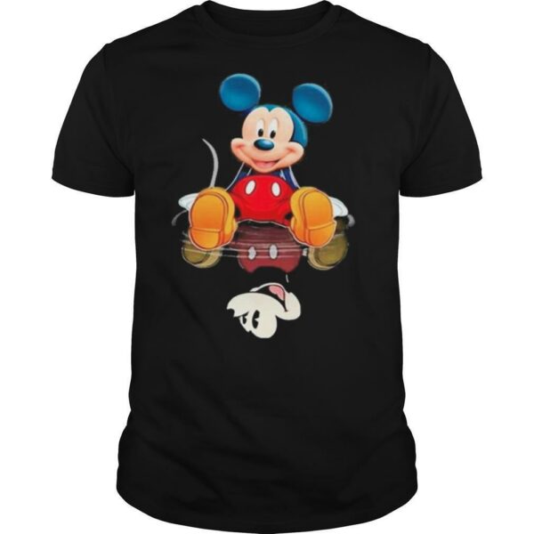 Mickey present water mirror reflection shirt