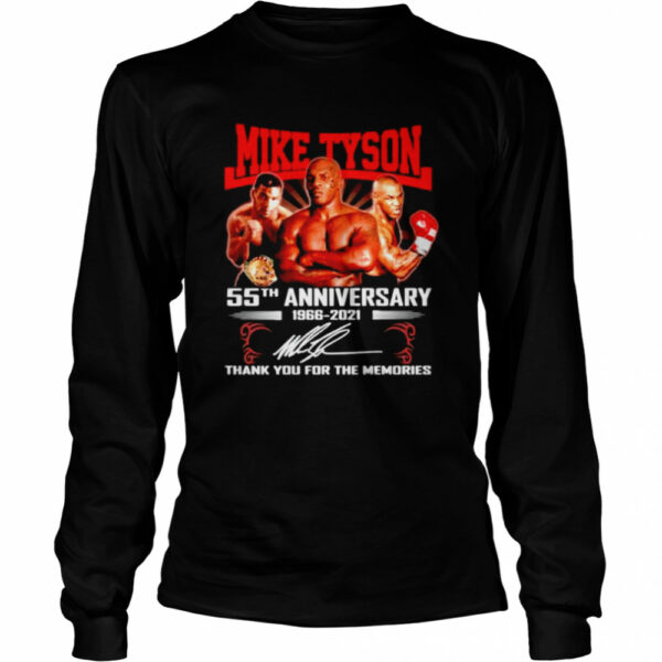 Mike Tyson 55TH 1966 2021 signature thank you for the memories shirt