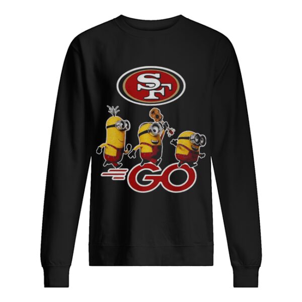 Minions guitar go san francisco 49ers football logo shirt