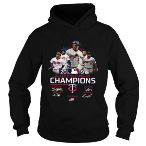 Minnesota Twins 2019 Al central division Champions signatures shirt Minnesota Twins 2019 Al central division Champions signatures shirt
