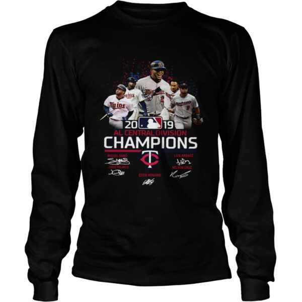 Minnesota Twins 2019 Al central division Champions signatures shirt