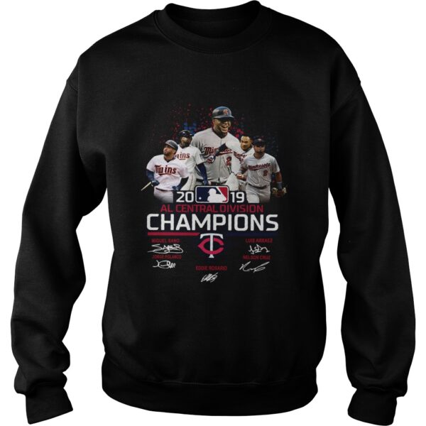 Minnesota Twins 2019 Al central division Champions signatures shirt