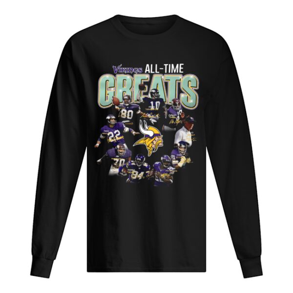 Minnesota Vikings all time great players signatures shirt