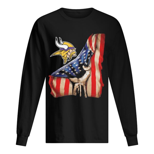 Minnesota vikings american flag independence day shirt