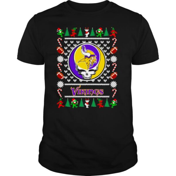 Minnesota vikings grateful dead ugly christmas shirt