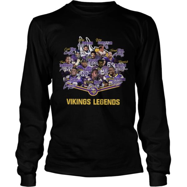 Minnesota vikings legends signatures shirt