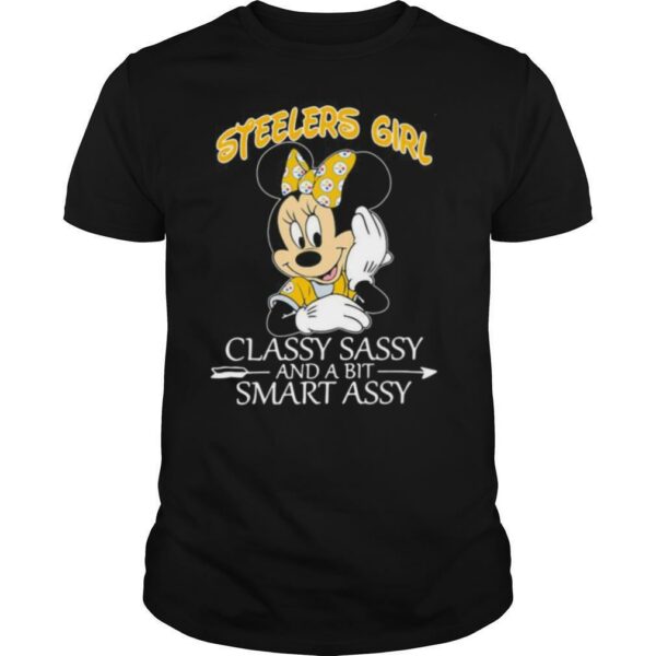 Minnie mouse pittsburgh steelers girl classy sassy and a bit smart assy shirt