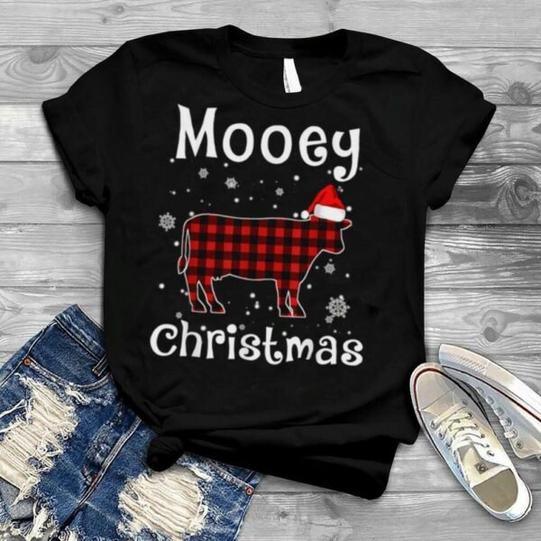 Mooey Christmas Cow plaid for Cows shirt